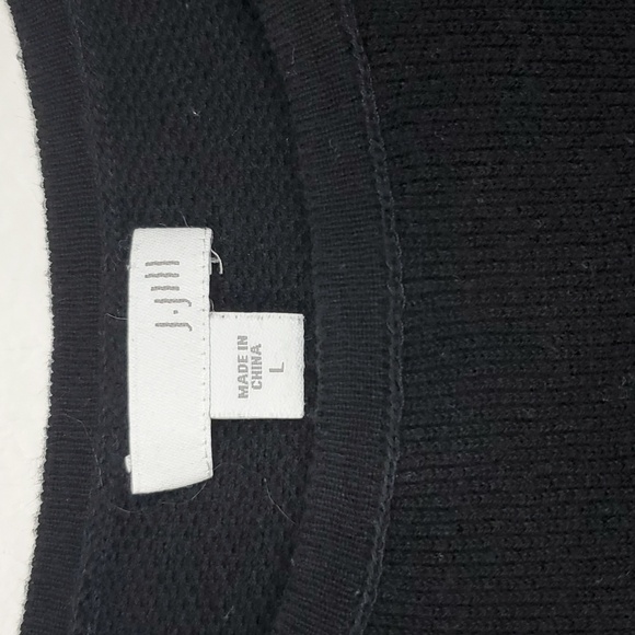 J Jill Sweater Crewneck Long Sleeve Solid Black Staple Career Fitted Womens L - Picture 4 of 10